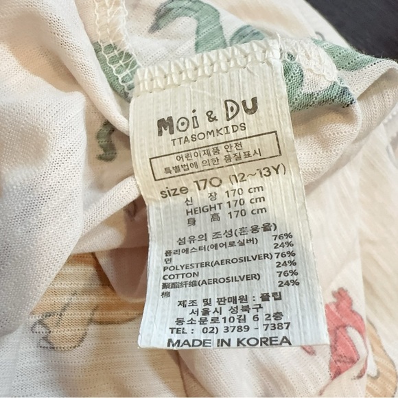 Moi & Du TTASOMKIDS Dinosaur Dino Print Pajama PJ Set Little Boys NWT - Picture 9 of 9